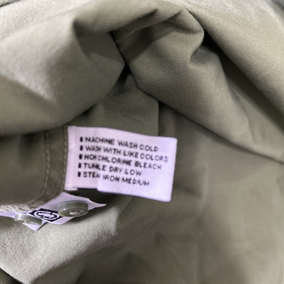 Ecko Unltd Mens Button Up Shirt Army Green Size XXL LS Logo Spellout Military - Picture 15 of 15